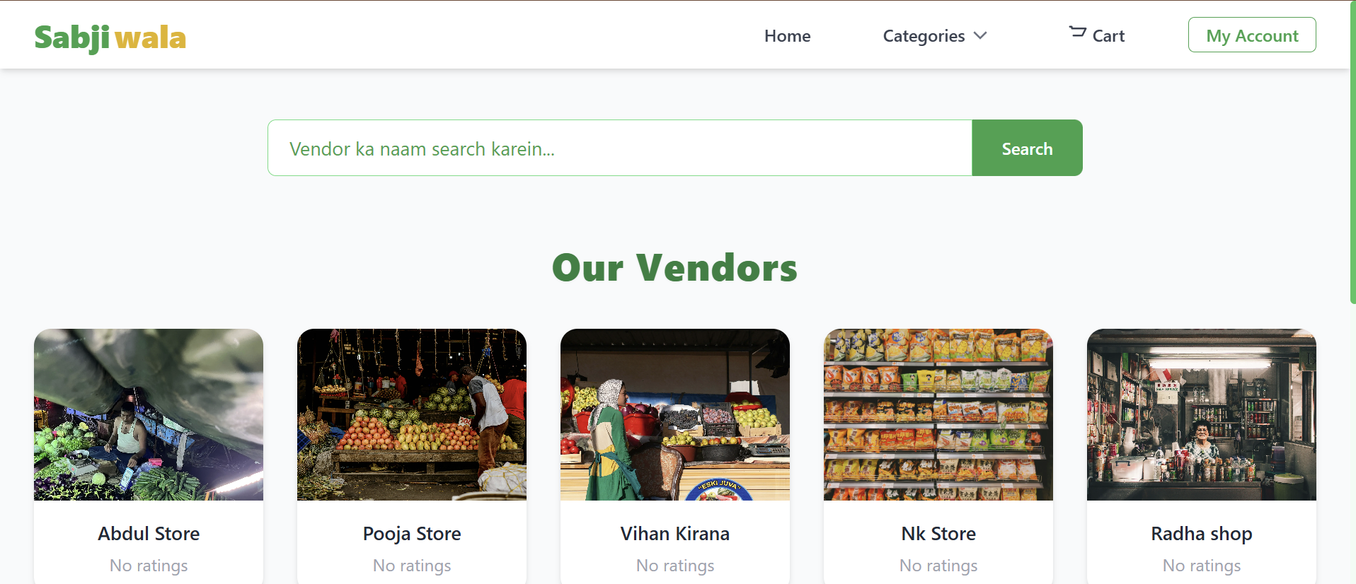 Sabjiwala Grocery App
